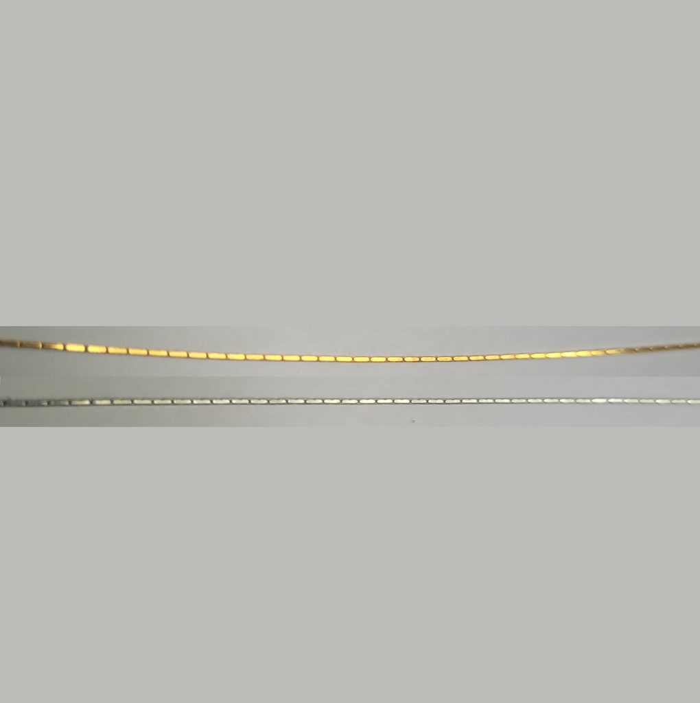 Cardano Kette | 925 Sterling Silber platiniert oder 24K vergoldet | 40 cm