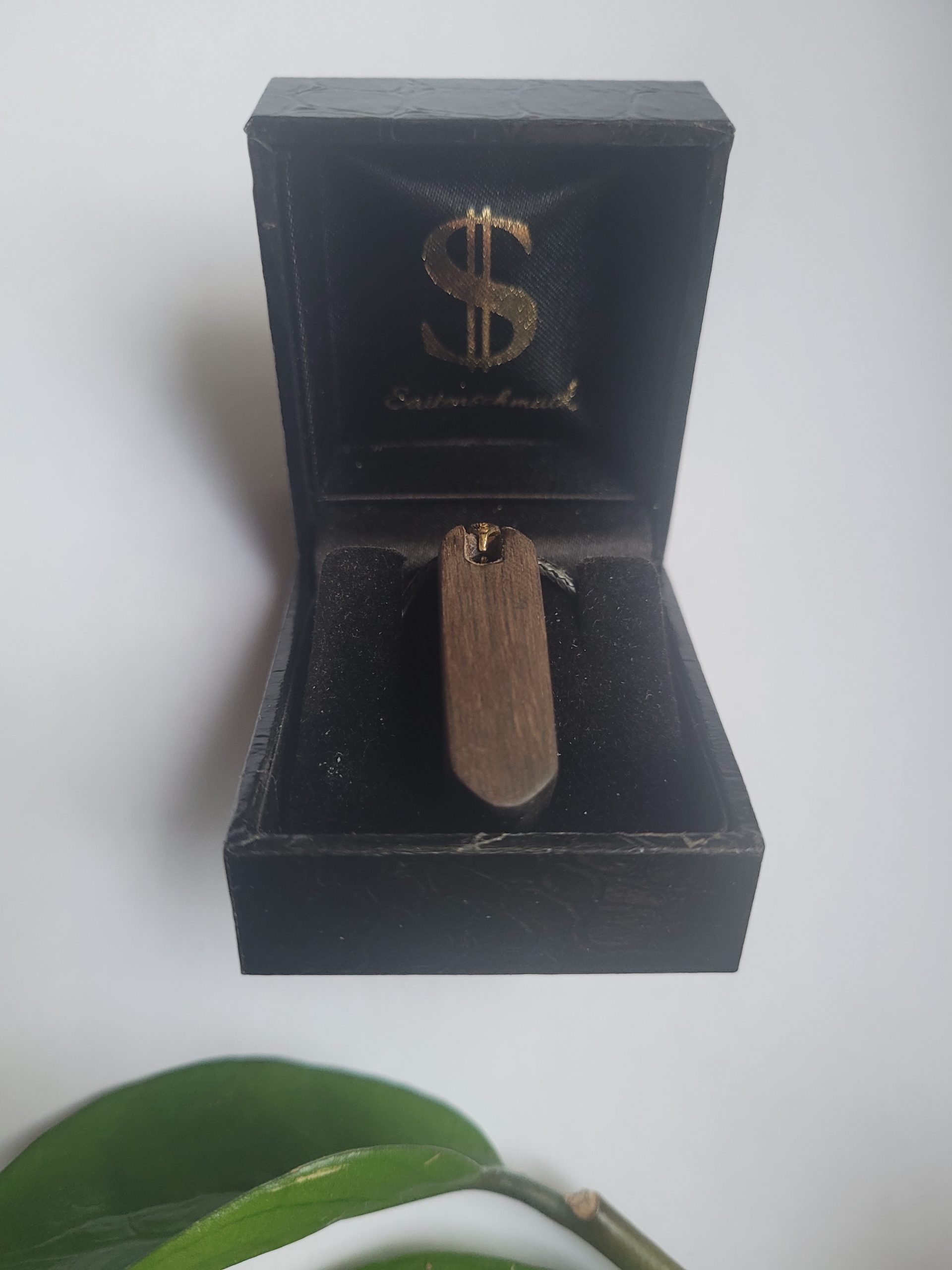 Saitenschmuck Noten Halskette aus Makassar Ebenholz mit schwarzem Spinell – Bild 3